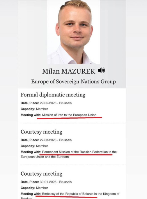Co robi Mazurek v Bruseli